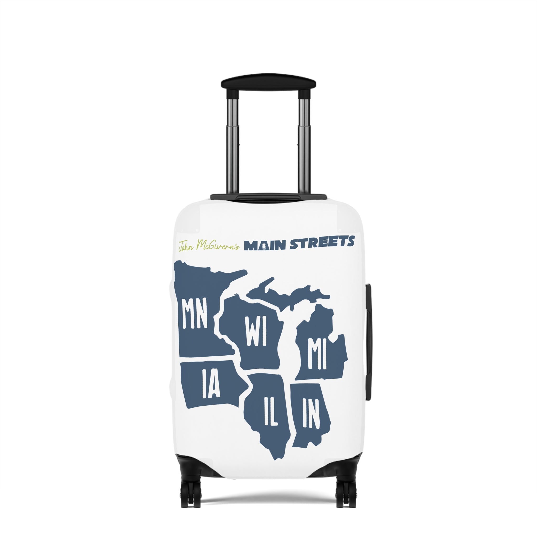 Midwest States Map Luggage Cover