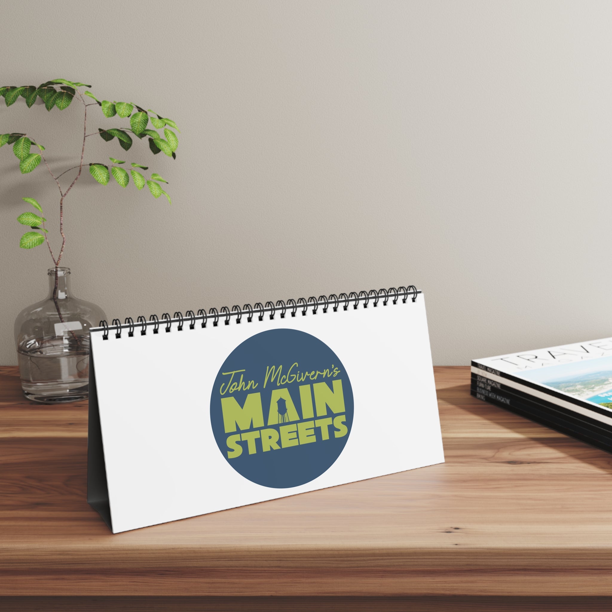 Desktop Calendar — Personalized 'John McGivern's Main Streets' Skyline Desk Calendar