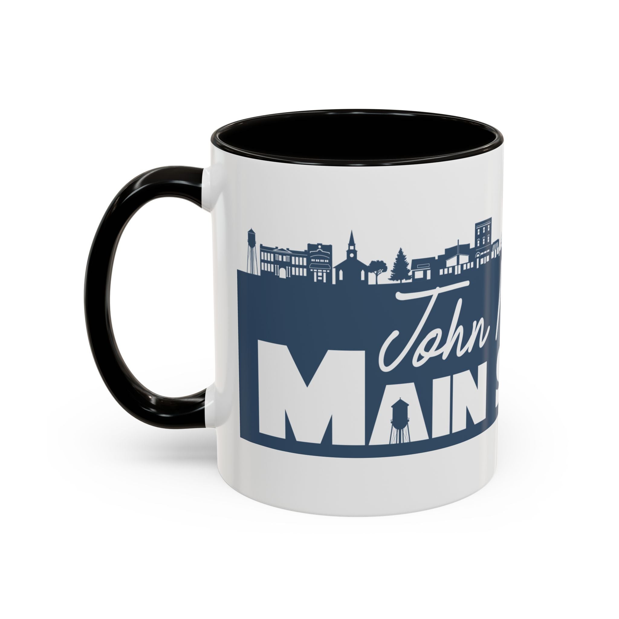 Personalized Main Street Coffee Mug — Custom Name Town Skyline 11/15oz