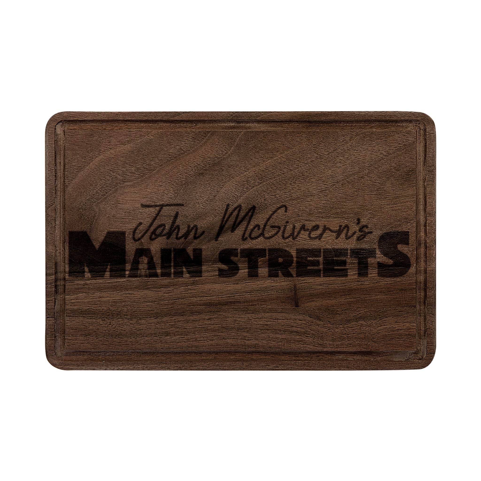 John McGivern’s Main Streets Engraved Serving Cutting Board