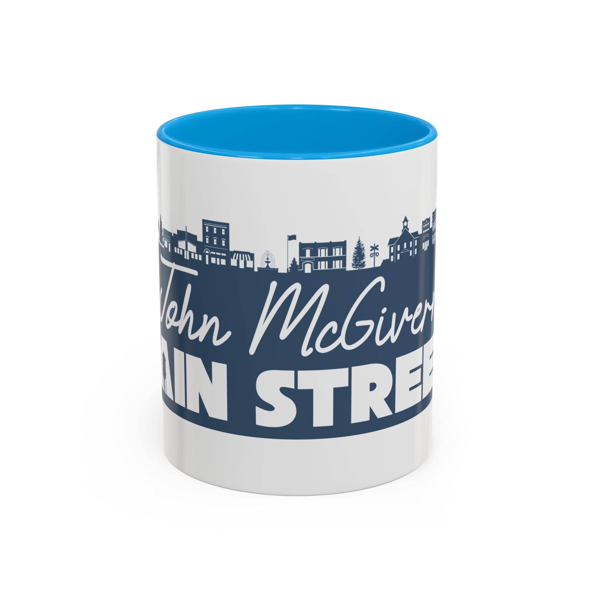 Personalized Main Street Coffee Mug — Custom Name Town Skyline 11/15oz
