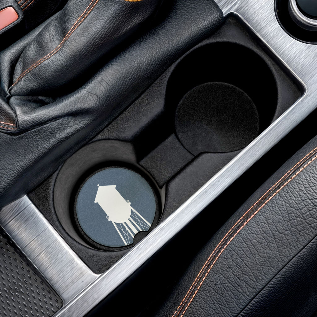 Car Coaster — Vintage Water Tower Soapstone Drink Holder