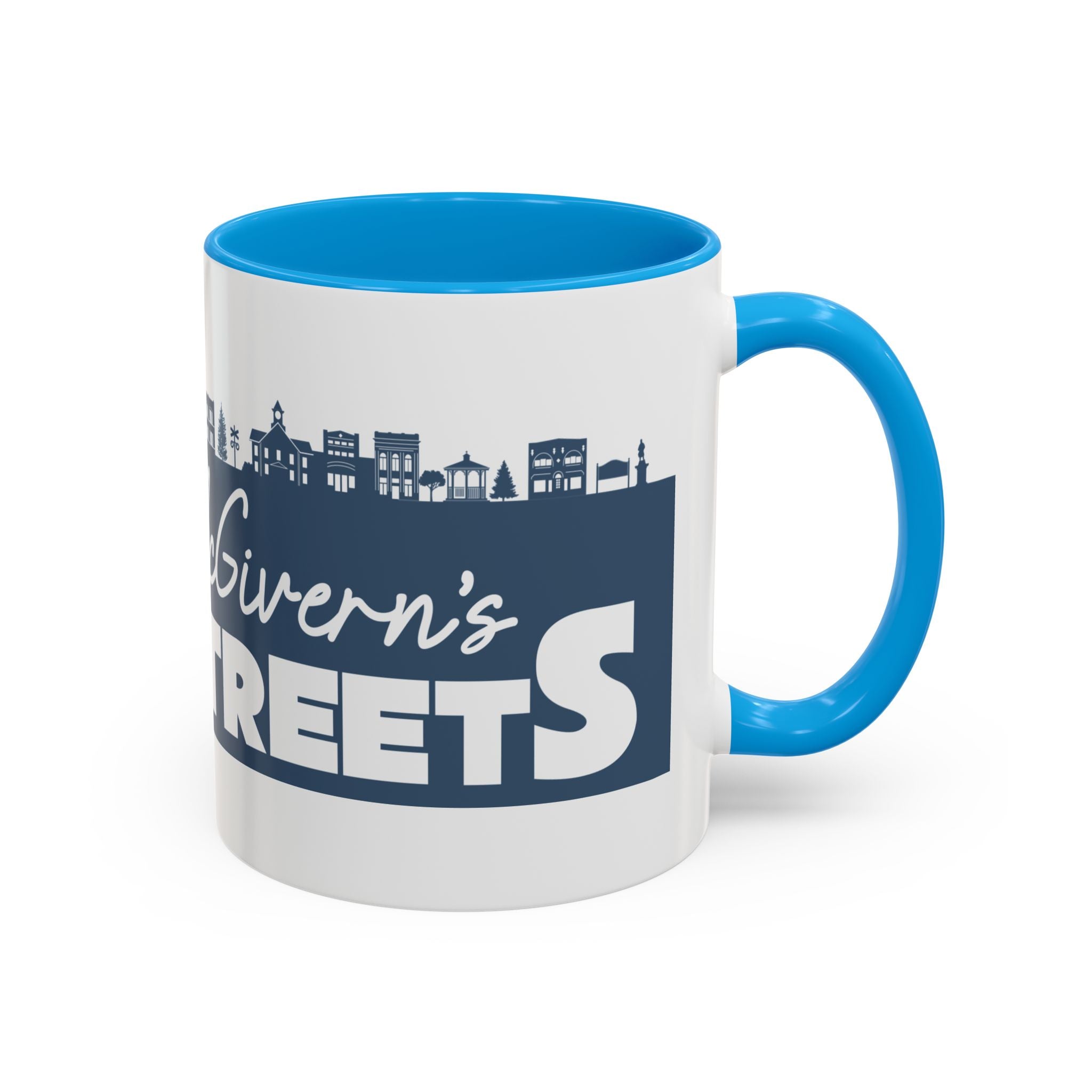 Personalized Main Street Coffee Mug — Custom Name Town Skyline 11/15oz