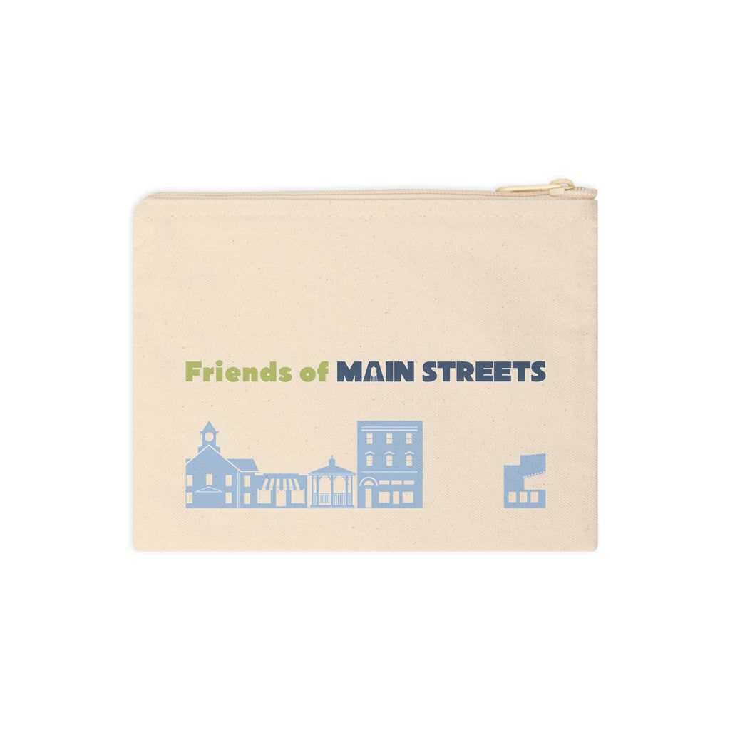 Friends of Main Streets Canvas Zipper Pouch Accessory