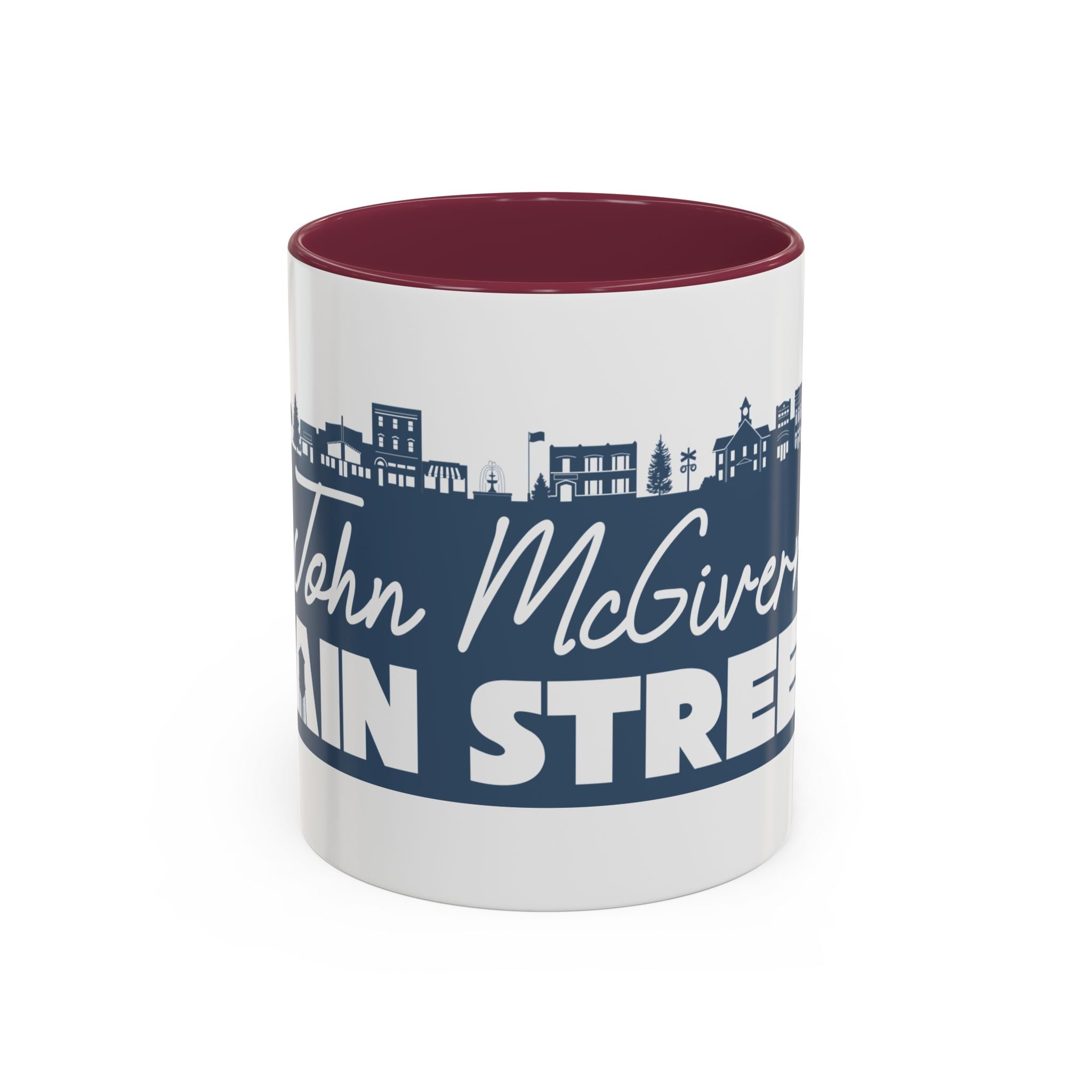 Personalized Main Street Coffee Mug — Custom Name Town Skyline 11/15oz