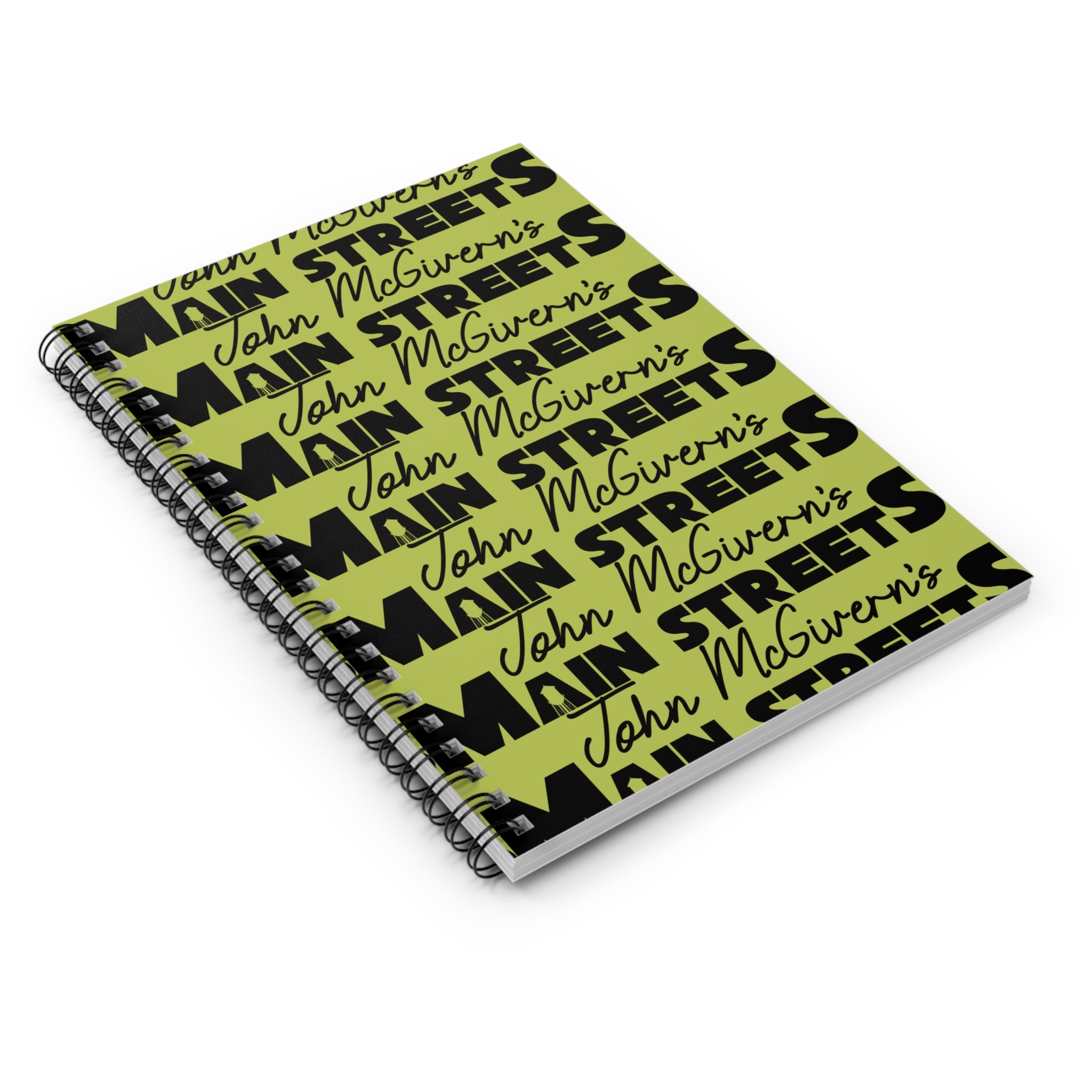 John McGivern’s Main Streets Repeated Logo Spiral Notebook