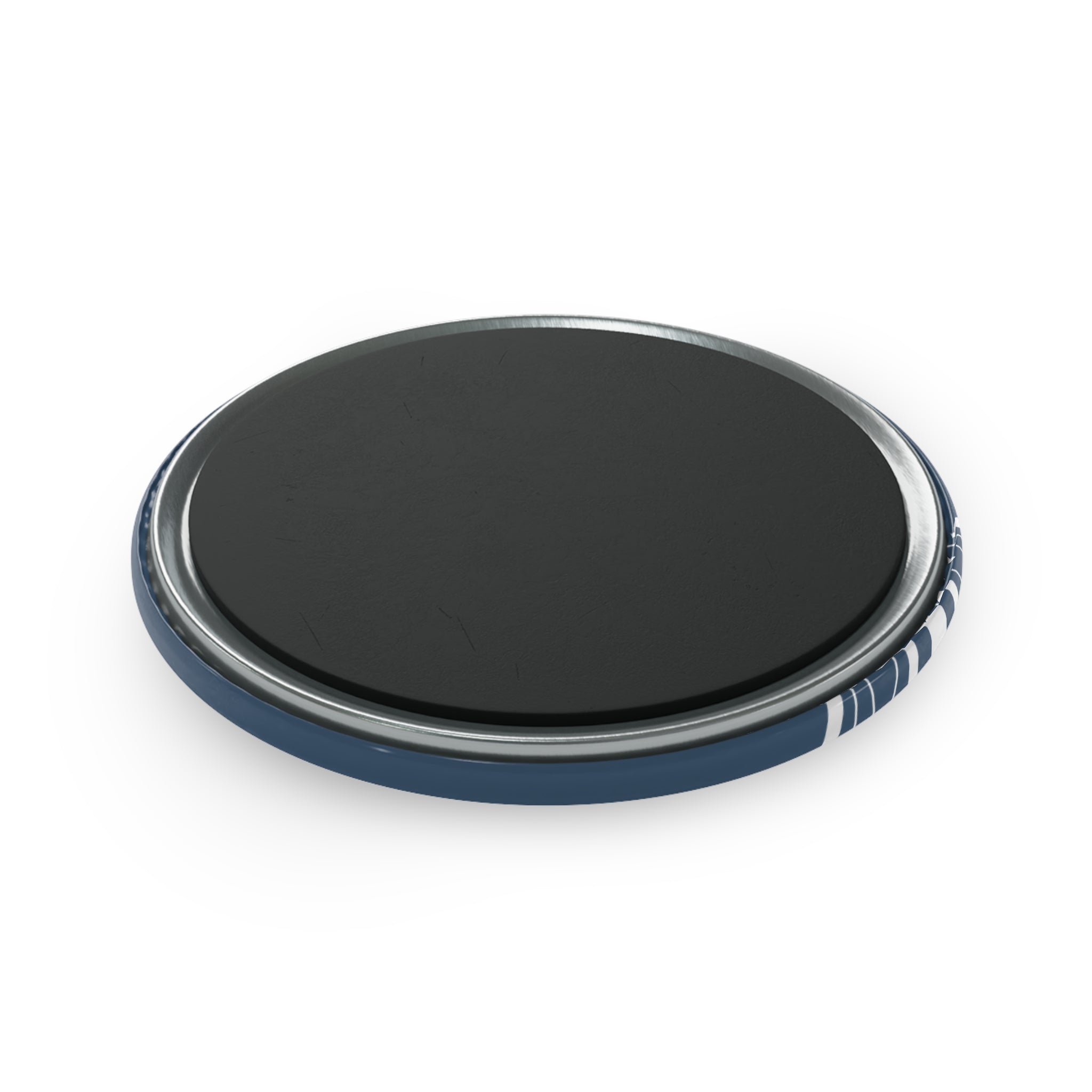 Water Tower Button Magnet — Retro Blue Round Fridge Magnet