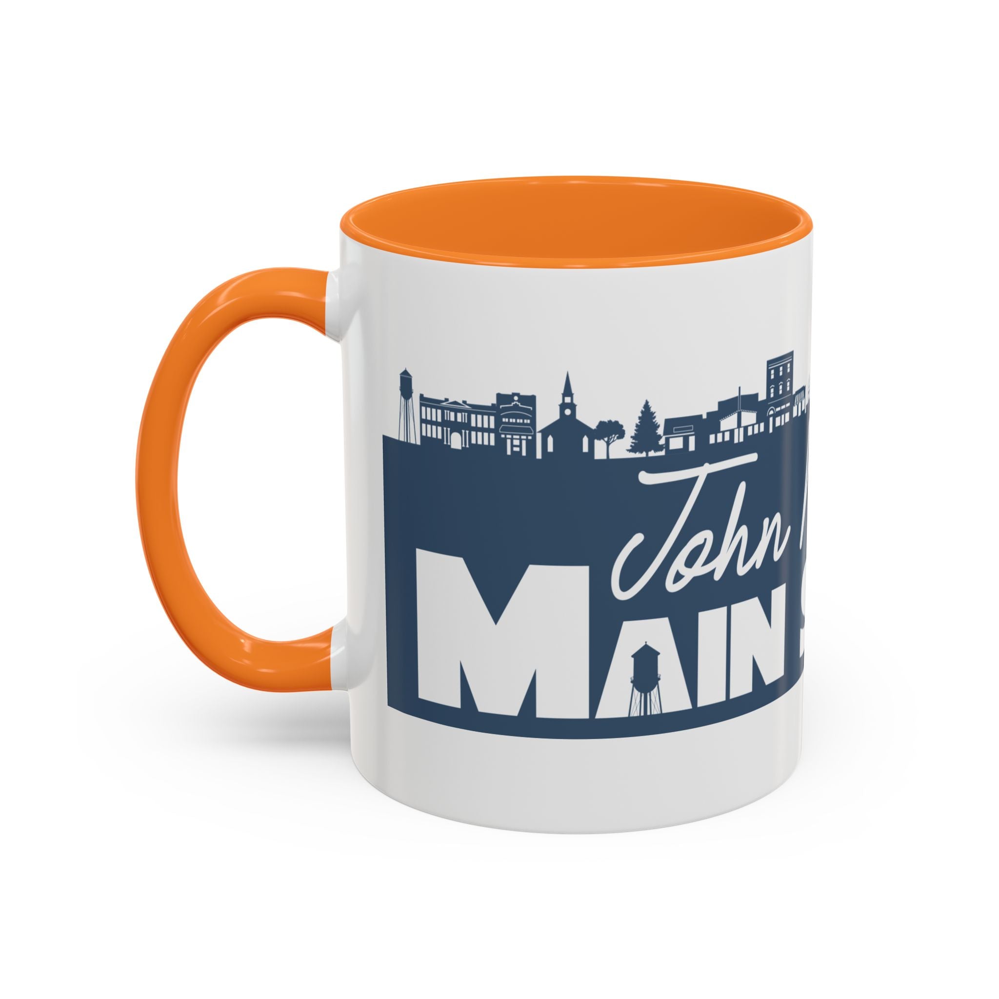 Personalized Main Street Coffee Mug — Custom Name Town Skyline 11/15oz