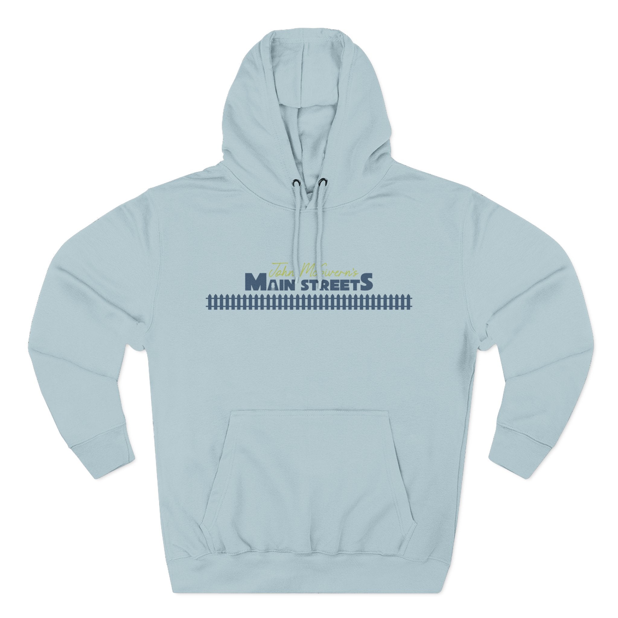 Logo & Fence Three-Panel Fleece Hoodie