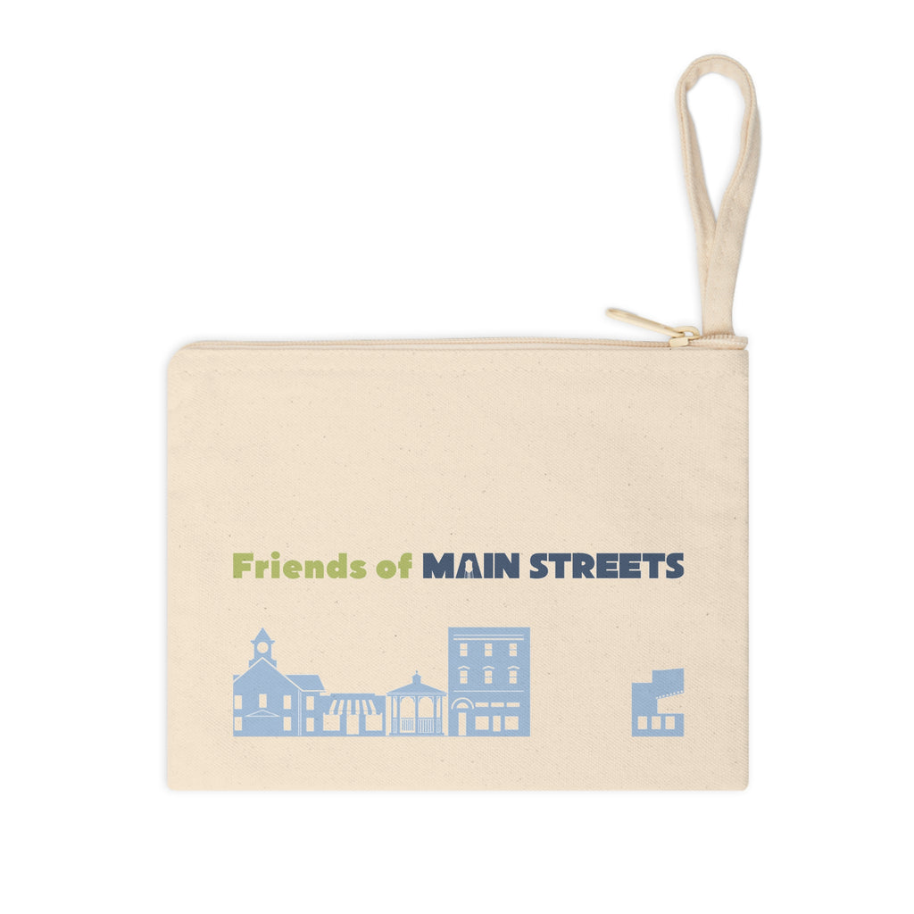 Friends of Main Streets Canvas Zipper Pouch Accessory