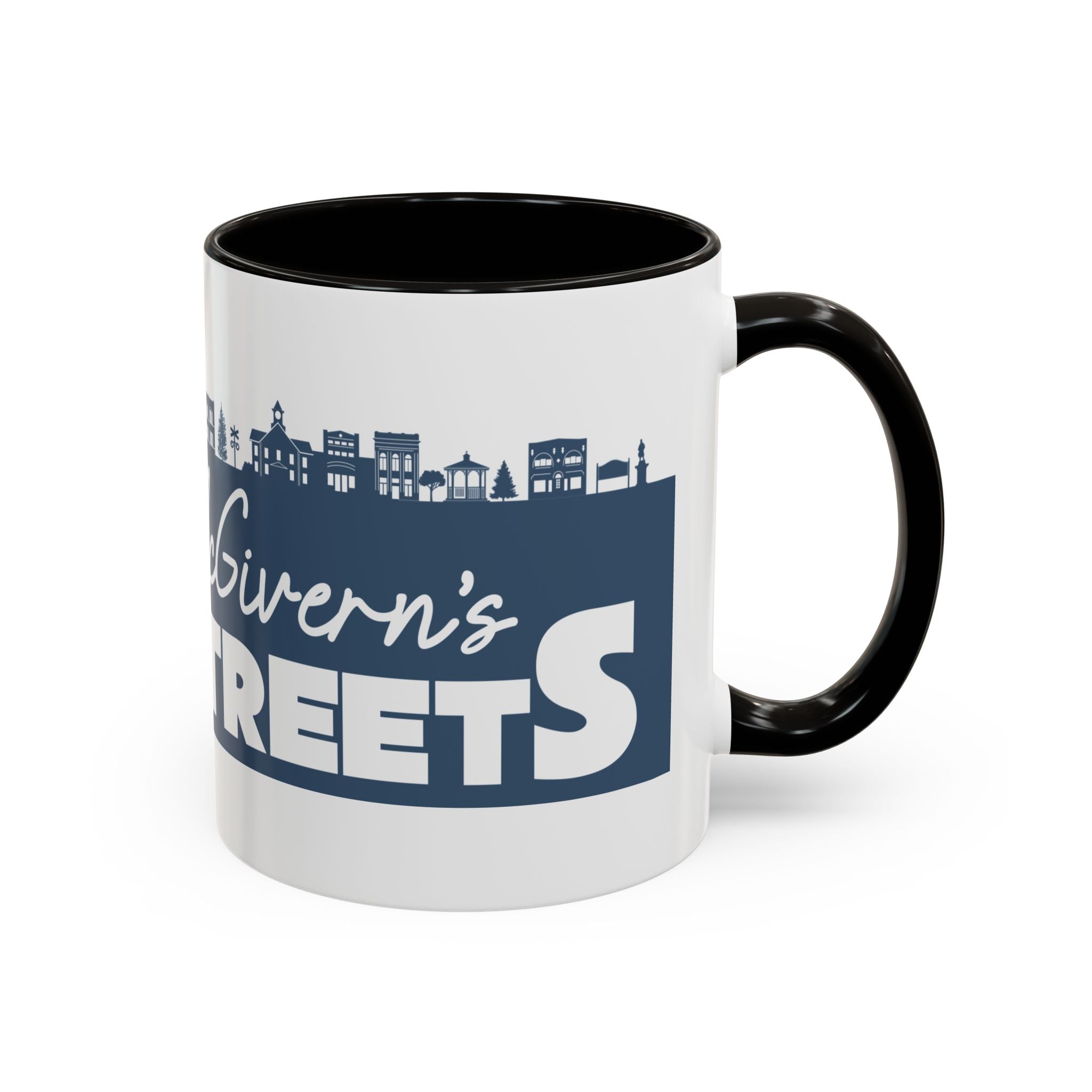 Personalized Main Street Coffee Mug — Custom Name Town Skyline 11/15oz