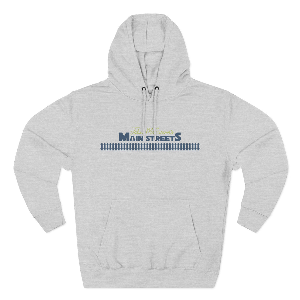 Logo & Fence Three-Panel Fleece Hoodie
