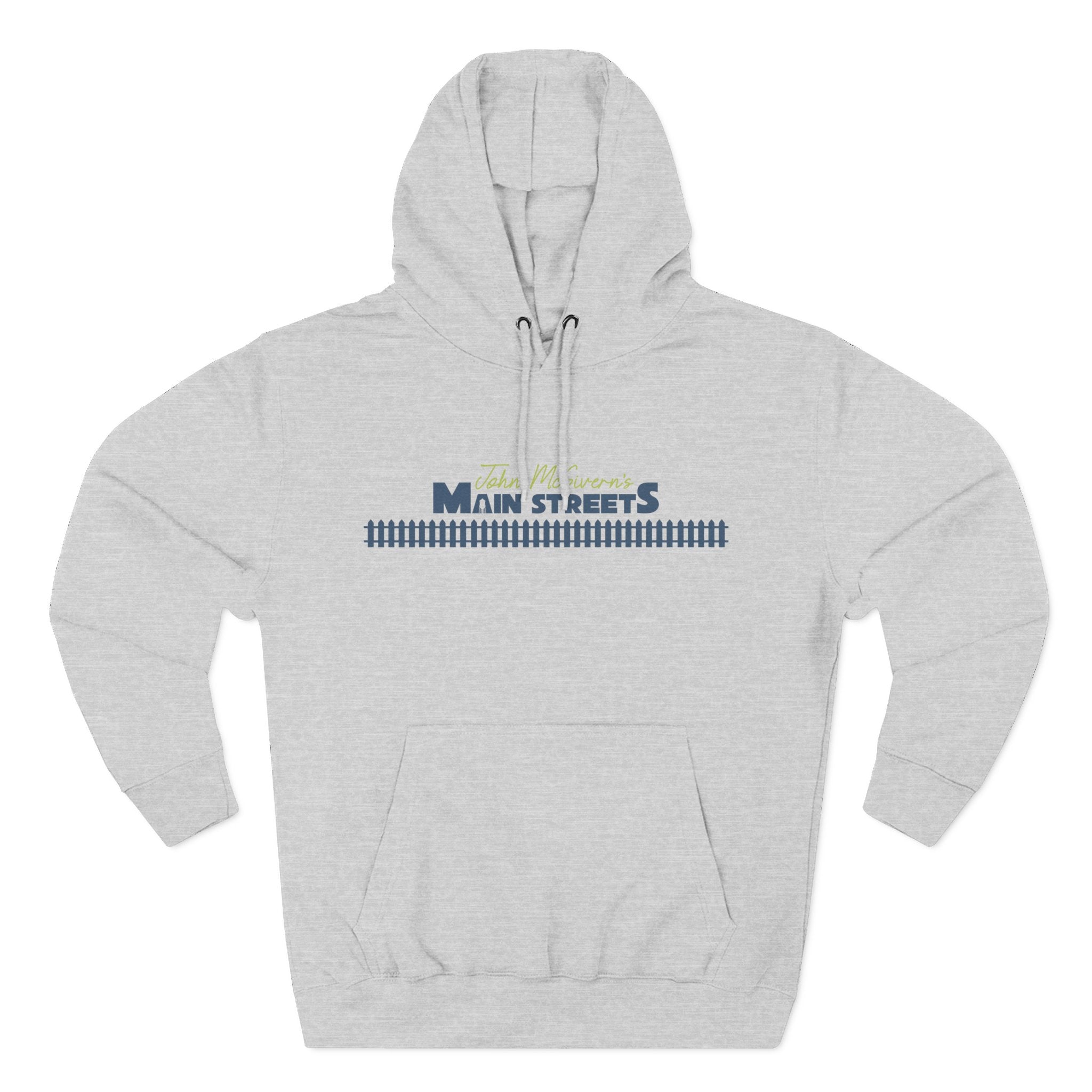 Logo & Fence Three-Panel Fleece Hoodie