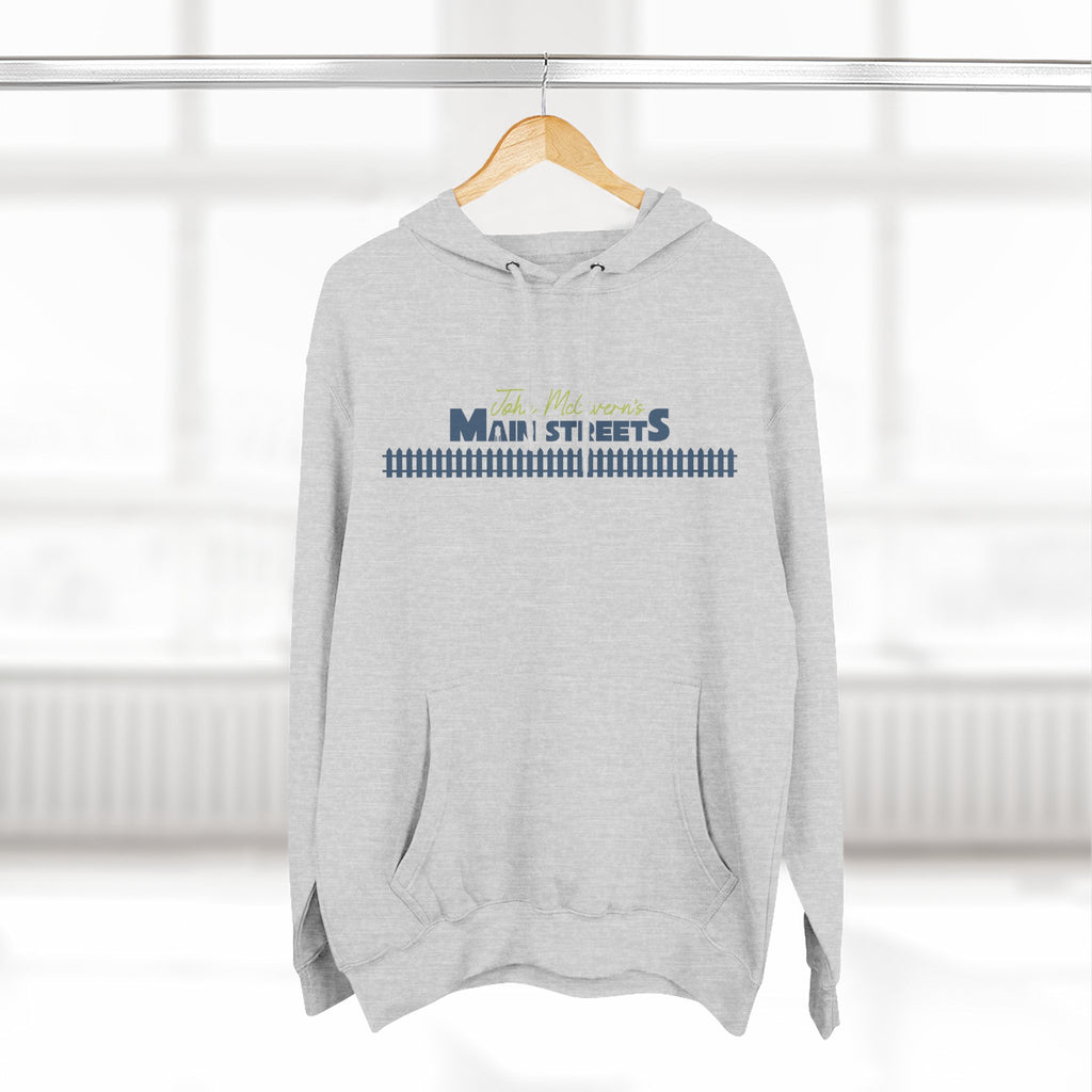 Logo & Fence Three-Panel Fleece Hoodie