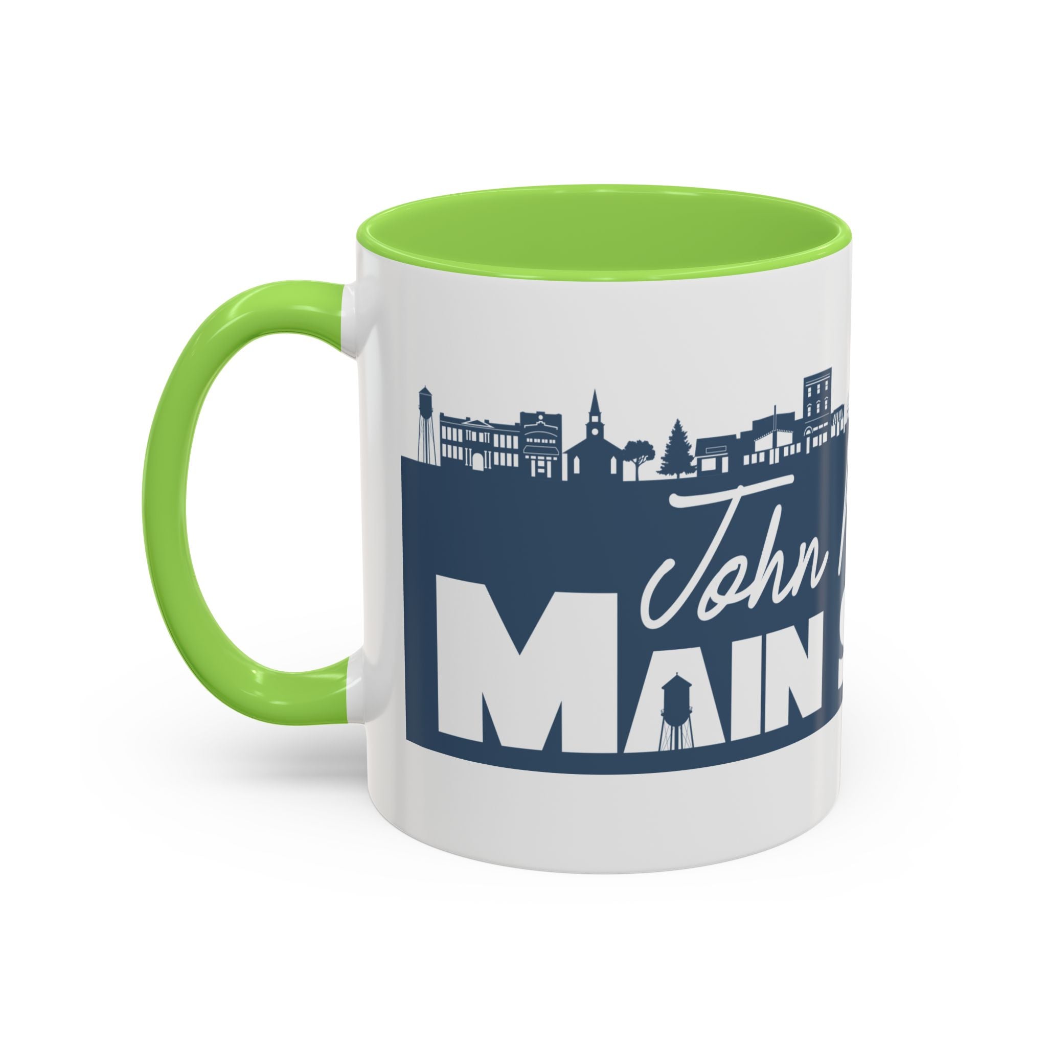 Personalized Main Street Coffee Mug — Custom Name Town Skyline 11/15oz