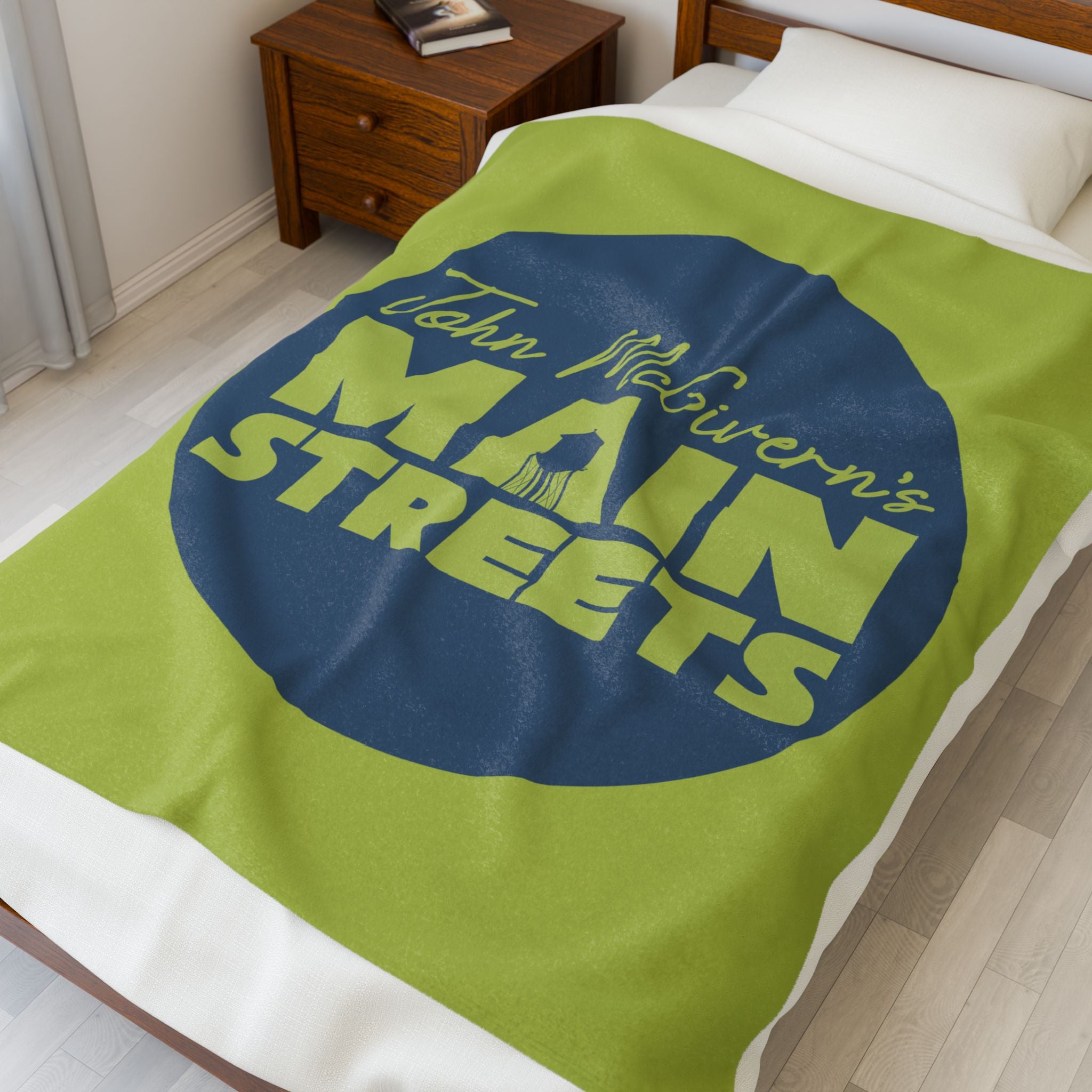 John McGivern’s Main Streets Velveteen Plush Blanket Throw