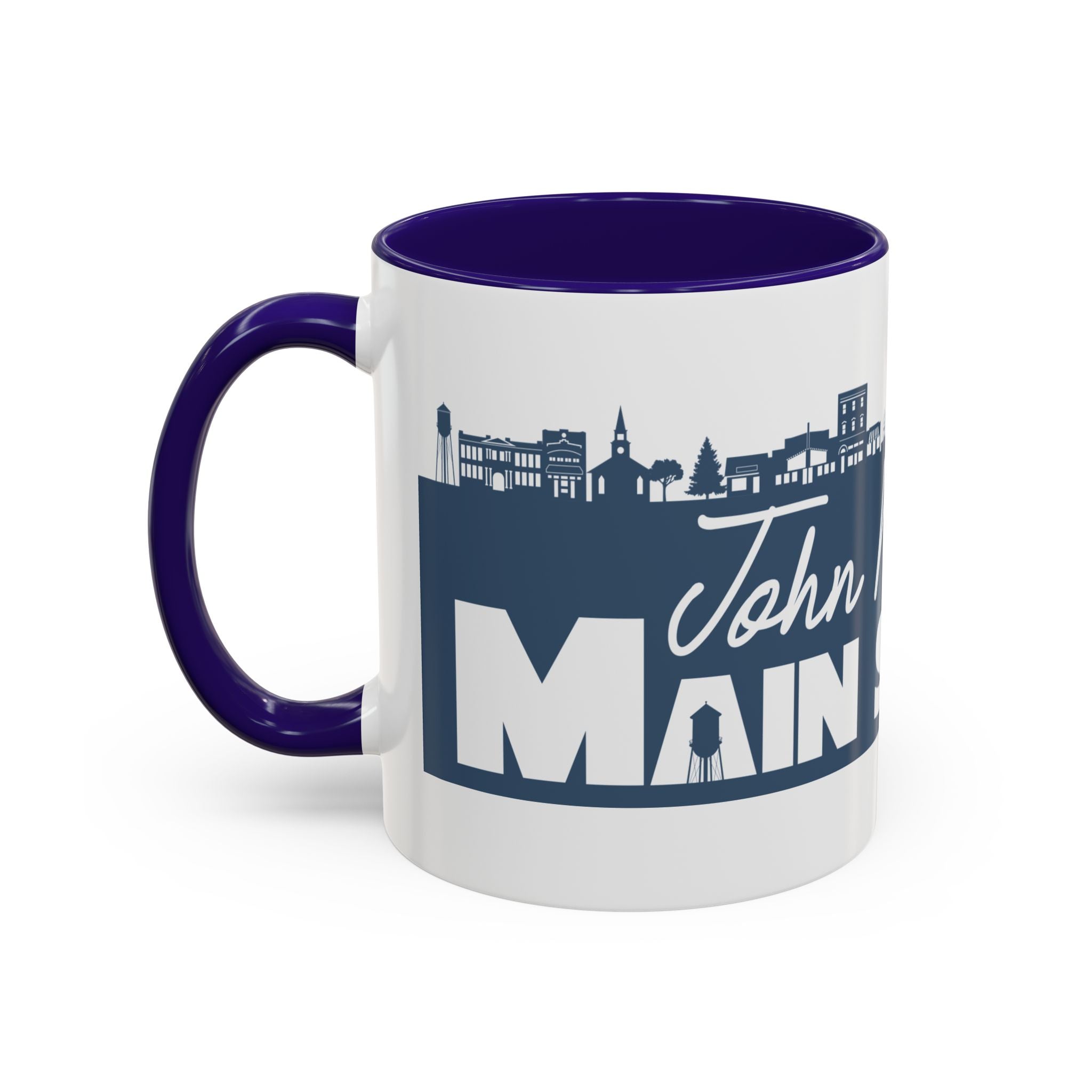 Personalized Main Street Coffee Mug — Custom Name Town Skyline 11/15oz