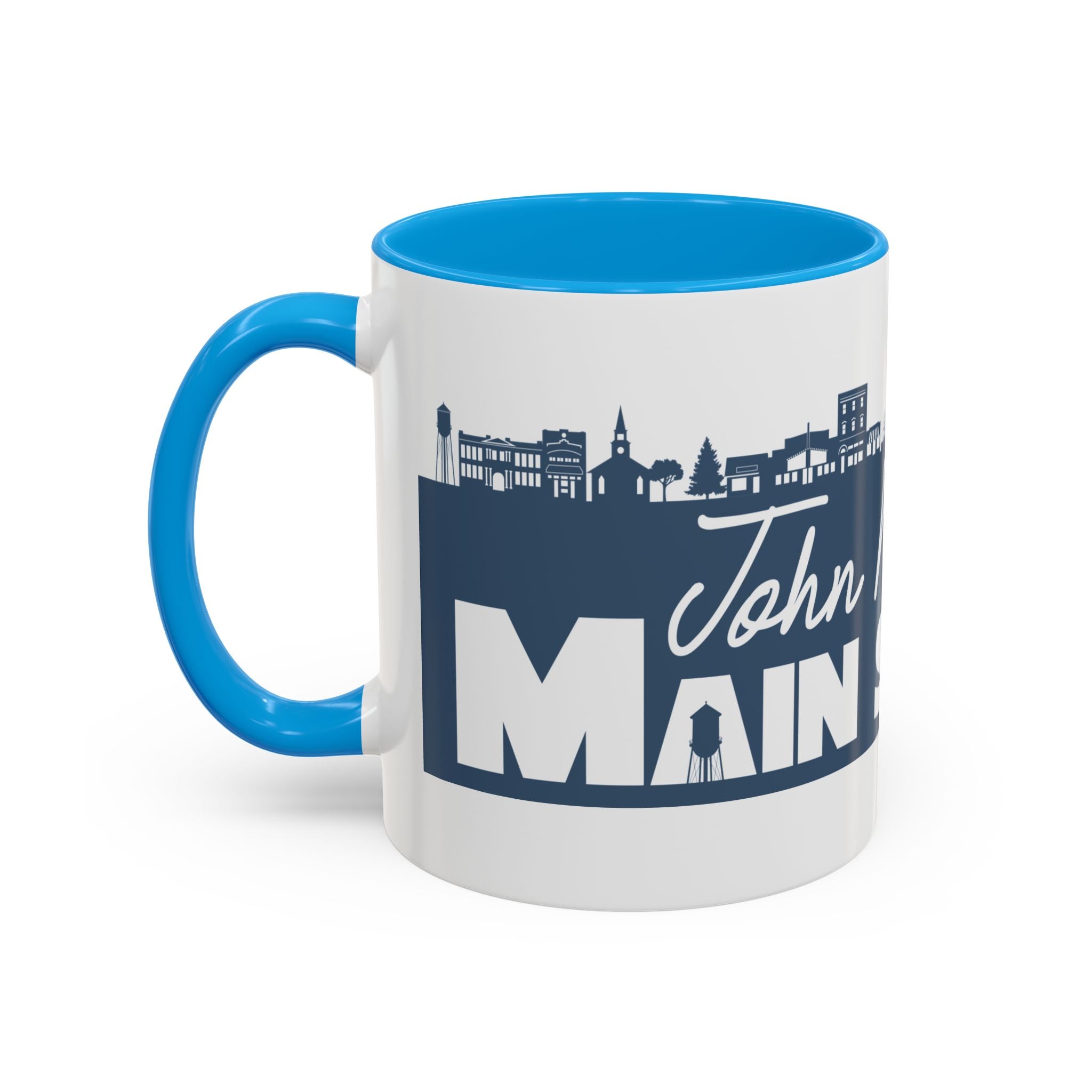 Personalized Main Street Coffee Mug — Custom Name Town Skyline 11/15oz