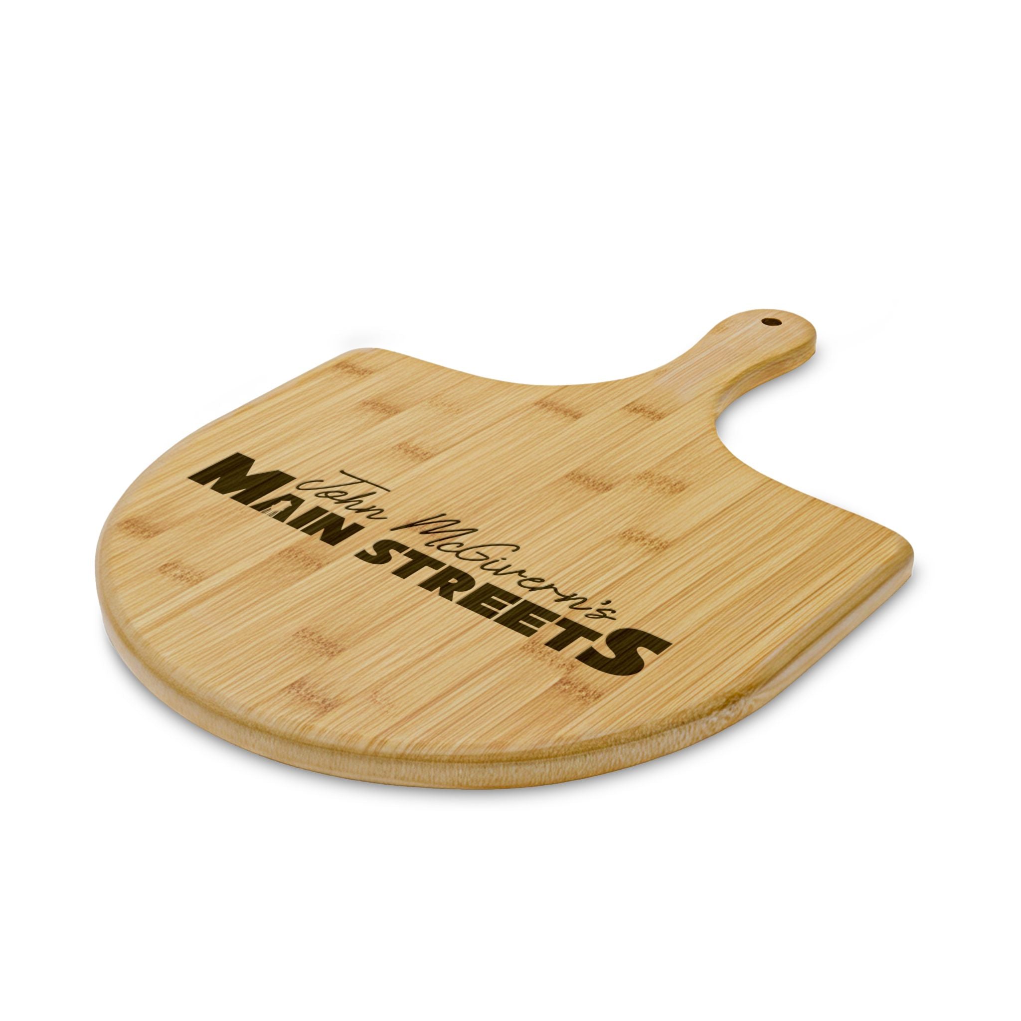 John McGivern’s Main Streets Engraved Bamboo Pizza Peel Paddle