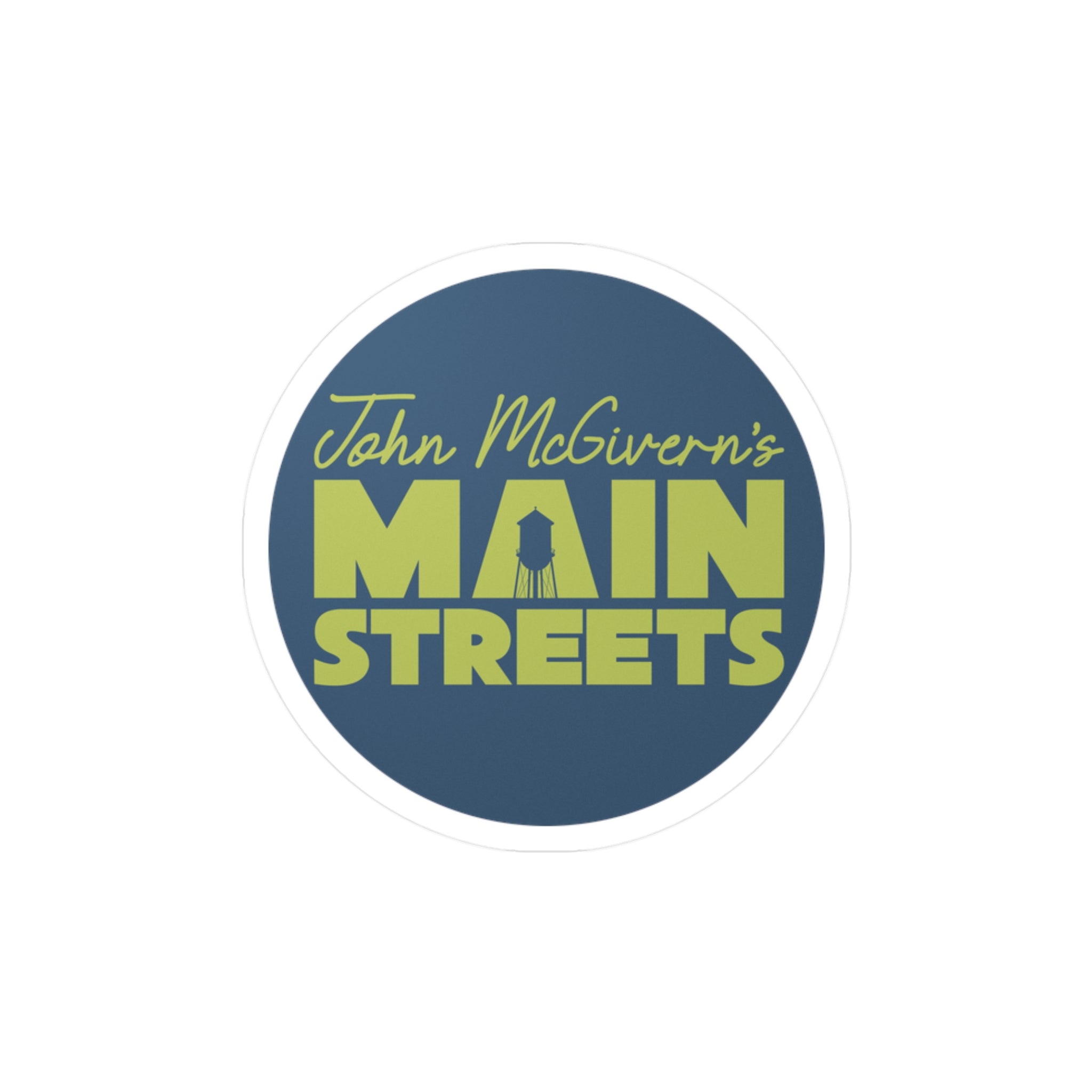 Main Streets Vinyl Sticker Pack – John McGivern’s Midwest Map & Logo Kiss-Cut Decals