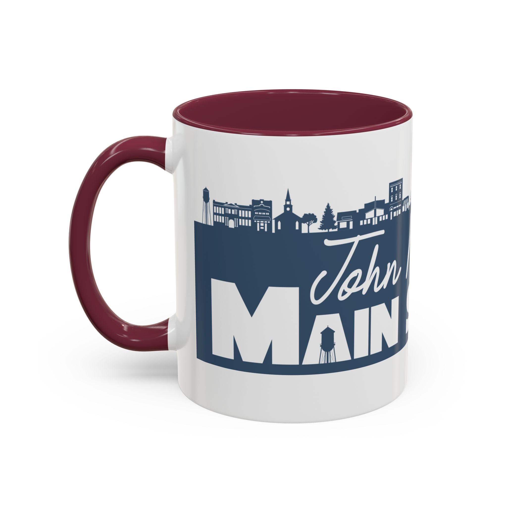 Personalized Main Street Coffee Mug — Custom Name Town Skyline 11/15oz