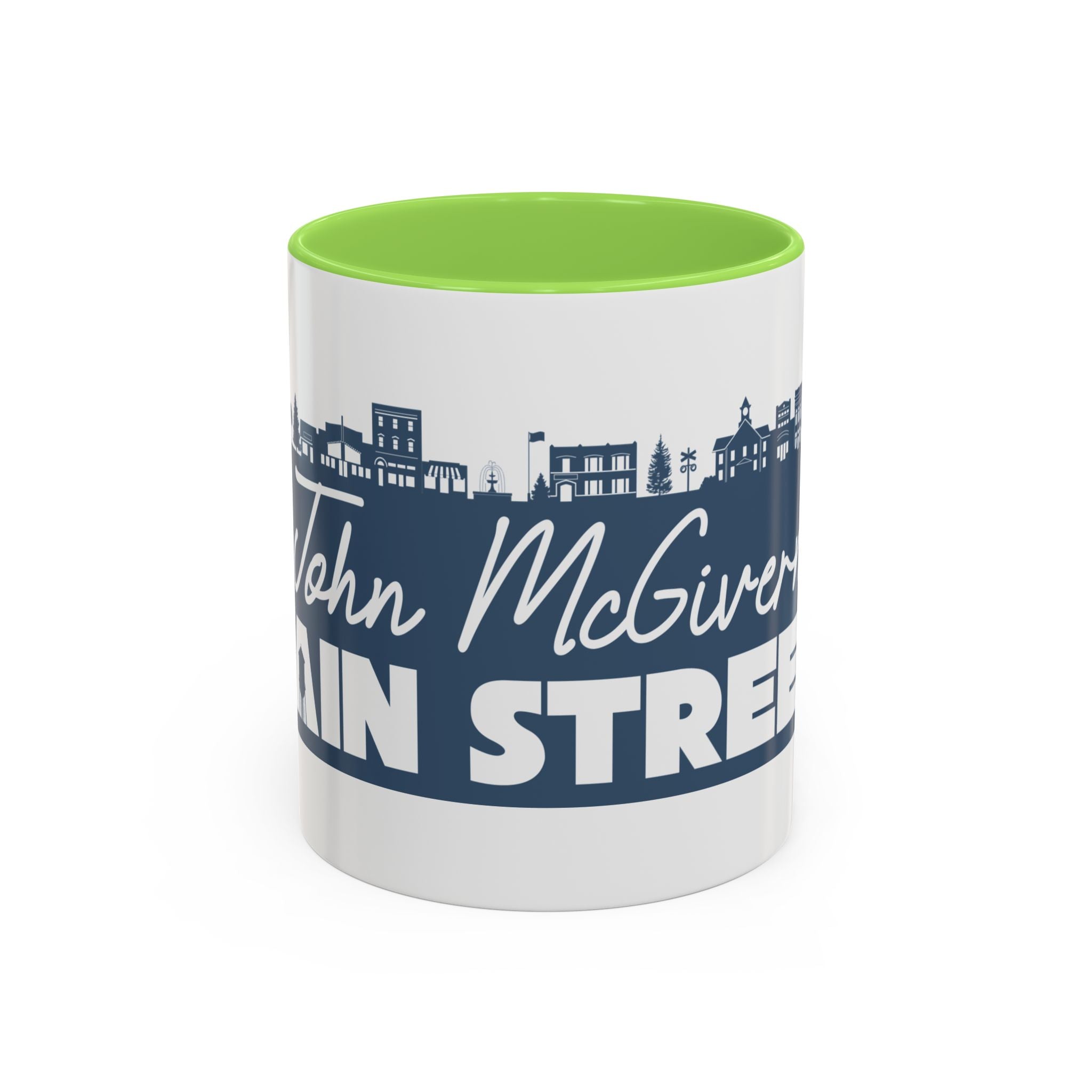 Personalized Main Street Coffee Mug — Custom Name Town Skyline 11/15oz