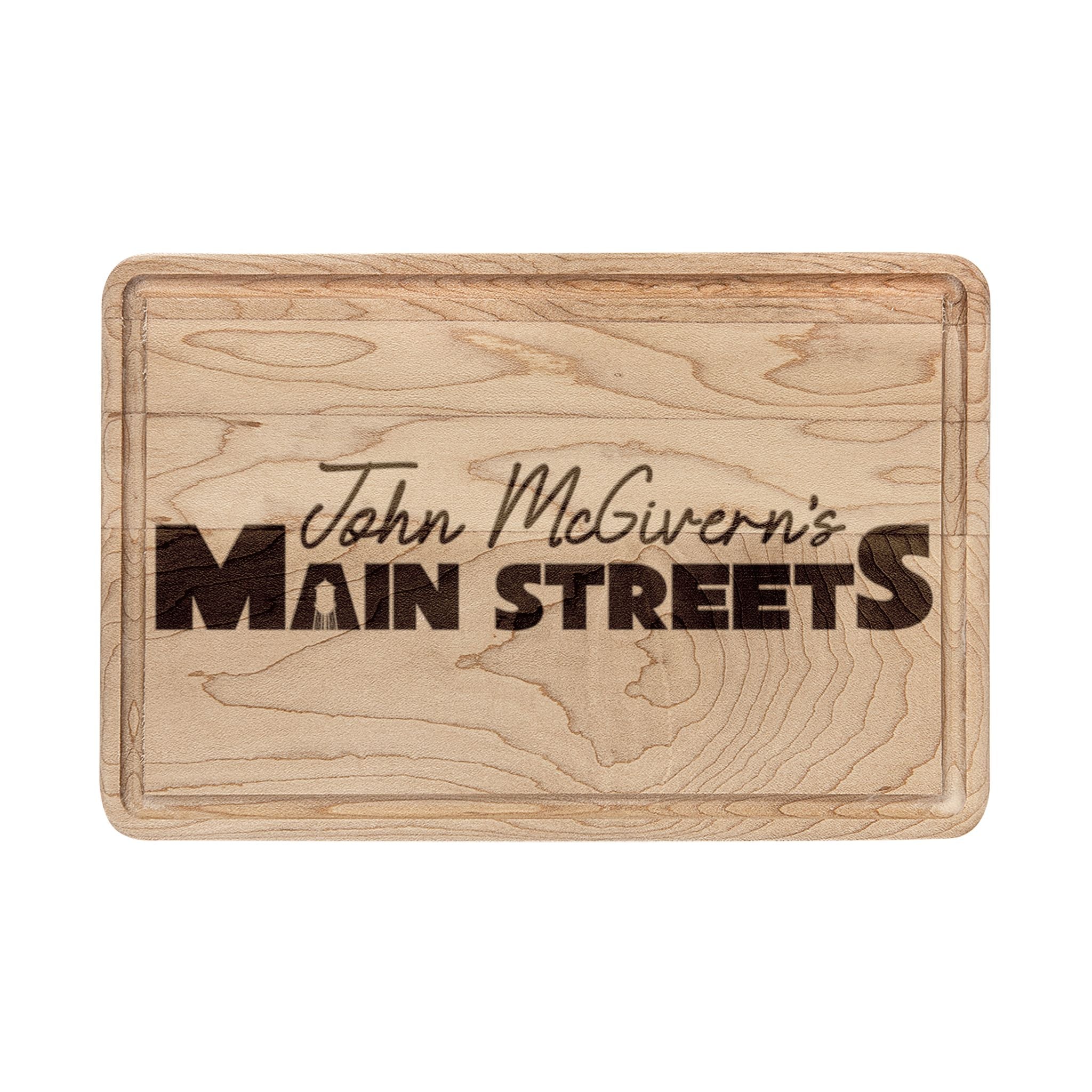 John McGivern’s Main Streets Engraved Serving Cutting Board