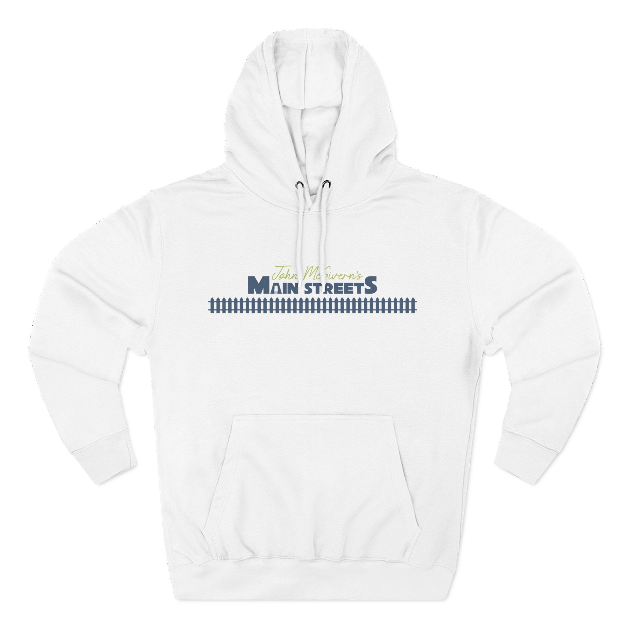 Logo & Fence Three-Panel Fleece Hoodie