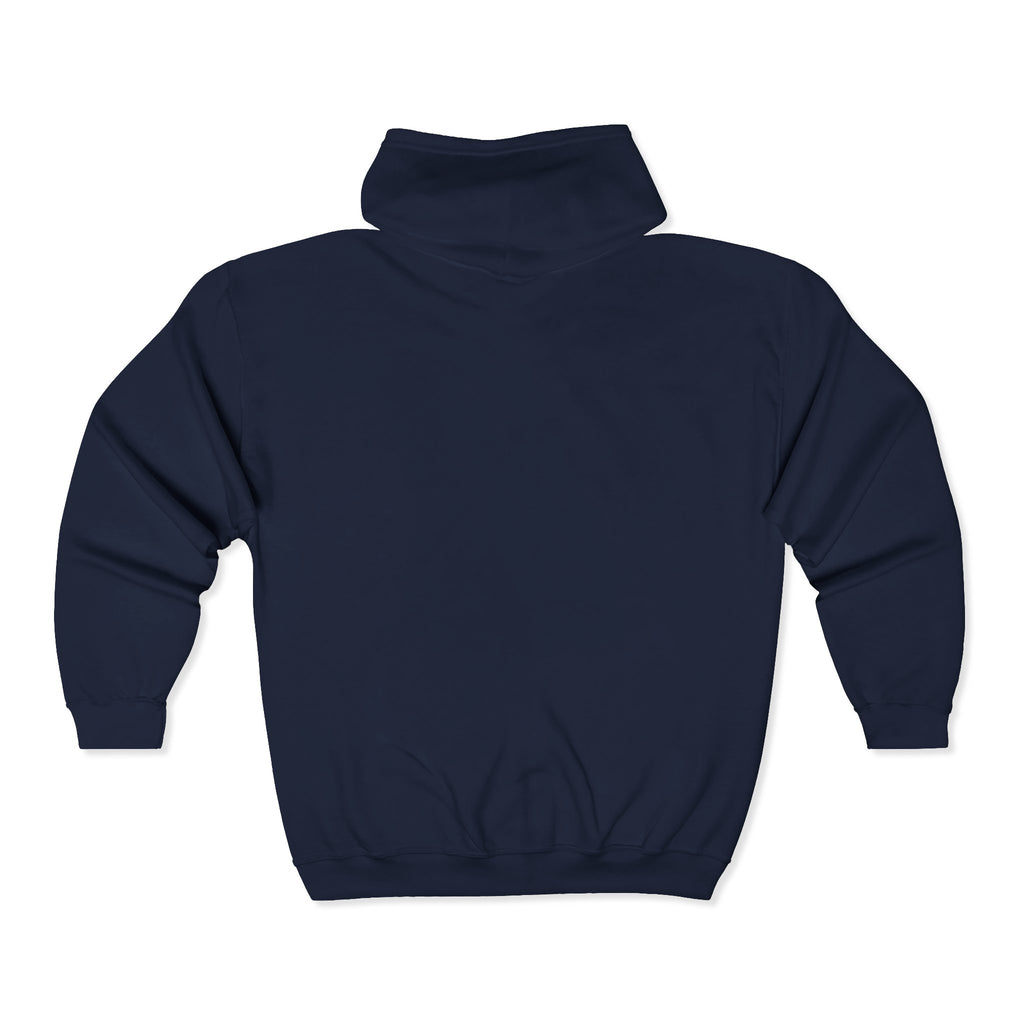 Navy Full-Zip Hoodie with Main Streets Logo