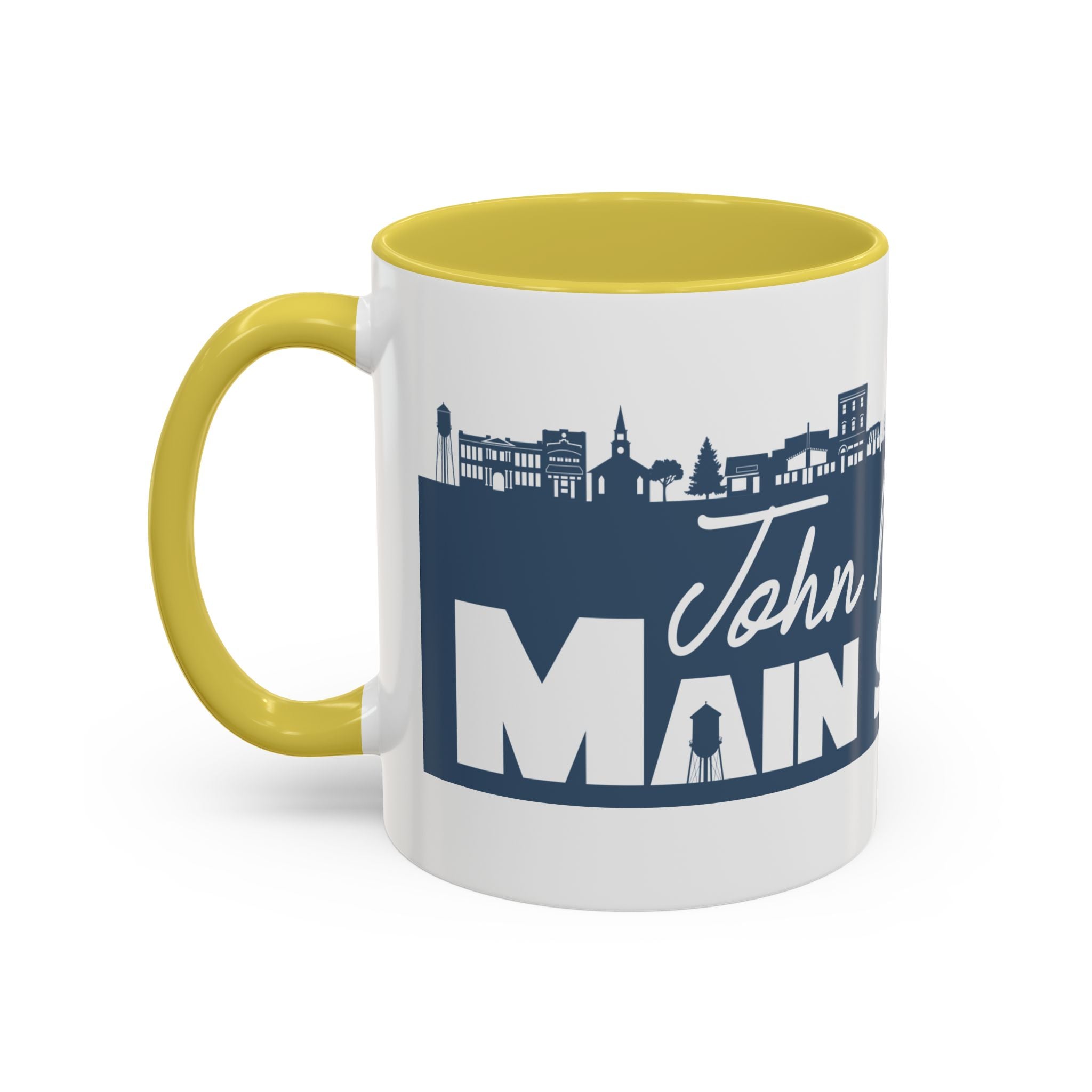 Personalized Main Street Coffee Mug — Custom Name Town Skyline 11/15oz