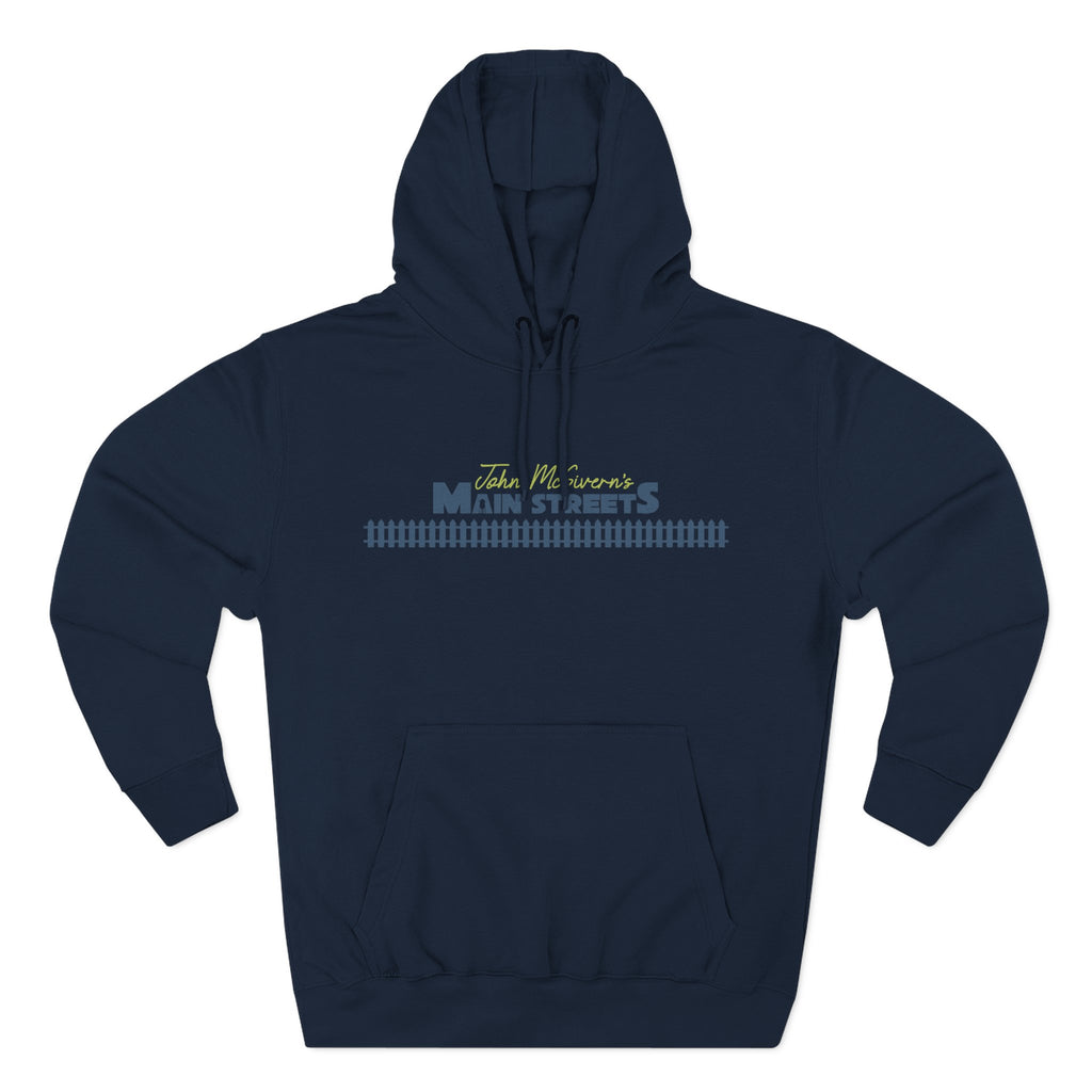 Logo & Fence Three-Panel Fleece Hoodie